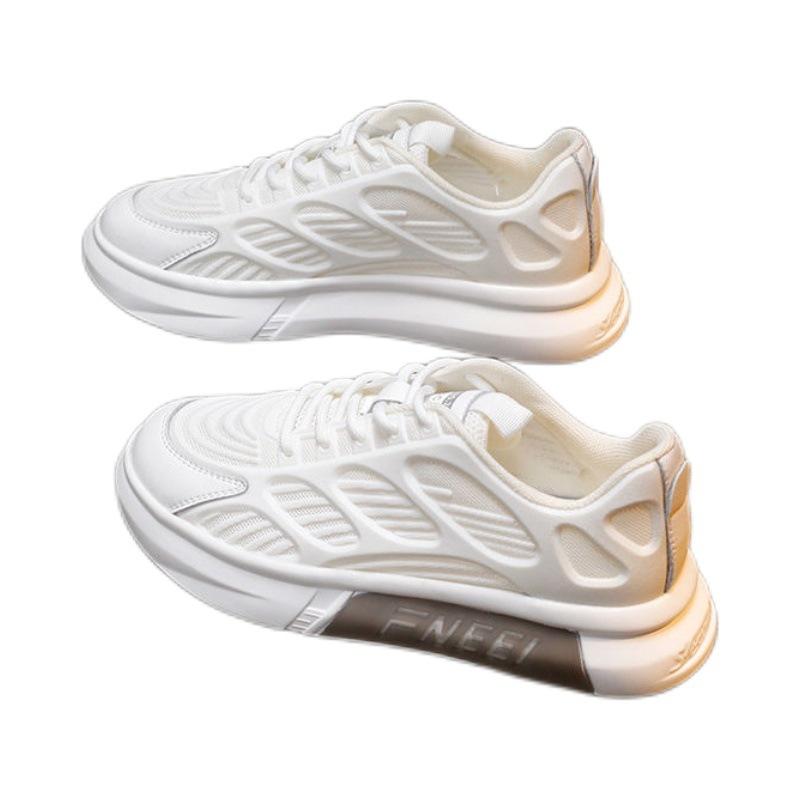 Platforma Bílé Boty Dámské Boty Nové Všestranné Prodyšné Sportovní Ležérní Boty Borad Letní Tenká síťovaná obuv