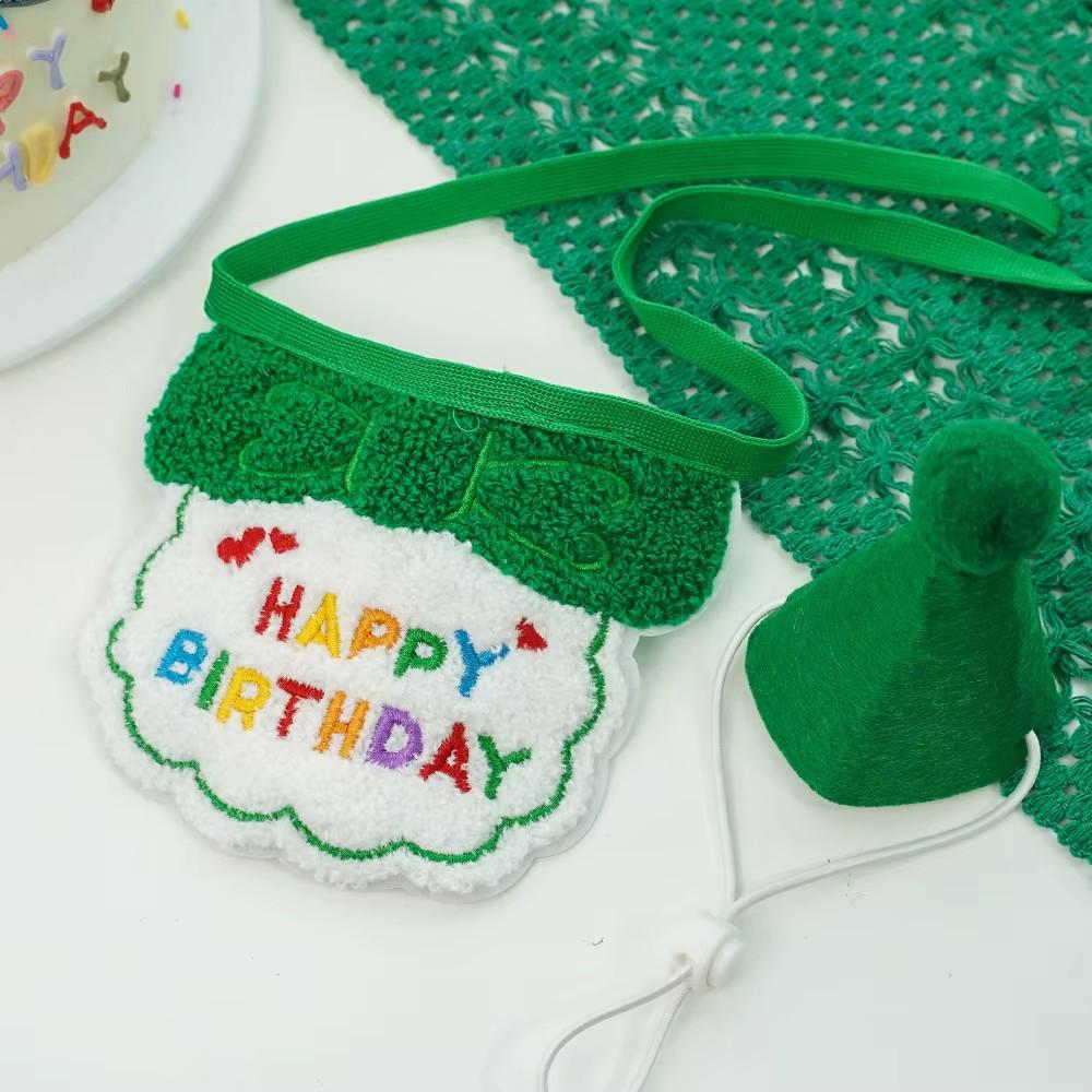 Pet Birthday and Halloween Party Hat, Bib, and Scarf Set for Dogs and Cats