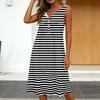 Women's Casual Sleeveless Button-down Mid-length Dress
