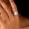 Vintage Minimalist Plain Circle Ring Men Women Niche Senior Sense Opening Ring Fashion Party Jewelry Accessories