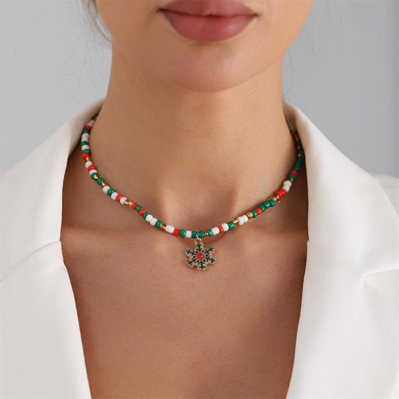 Fanciful Multicolored Sequined Mixture Necklace Comfortable Christmas Decoration For Parties School Incidents Parades