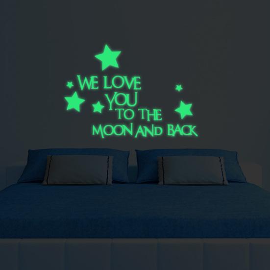

Luminous Stars Pattern Wall Stickers PVC Easy to Paste Wall Decal Sticker