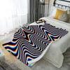 Trippy Colorful Pattern Microfiber Flannel Cover Blanket Bedroom Living Room Sofa Soft And Comfortable Home Decoration