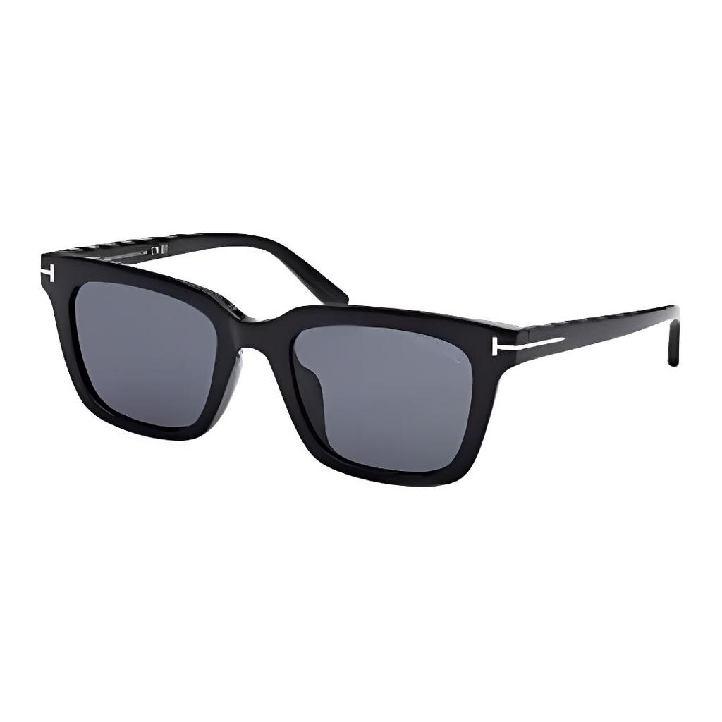 TF Spiegelbeine Logo Quadratische Sonnenbrille Unisex Sonnenbrille Schwarz FT0969-K5501A