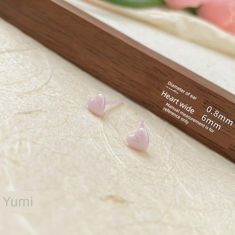 

[50% off for the Second Piece] Medical Biological Porcelain Pierced-Ear-Caring Ear Studs Ceramic Ear Stretcher Sleep No Need to Take off Ear Bone Stud [Raising Ear Holes Not Allergic] Heart-Light Pink