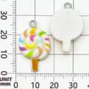 12-Color Resin Cartoon Lollipop Charms for DIY Jewelry