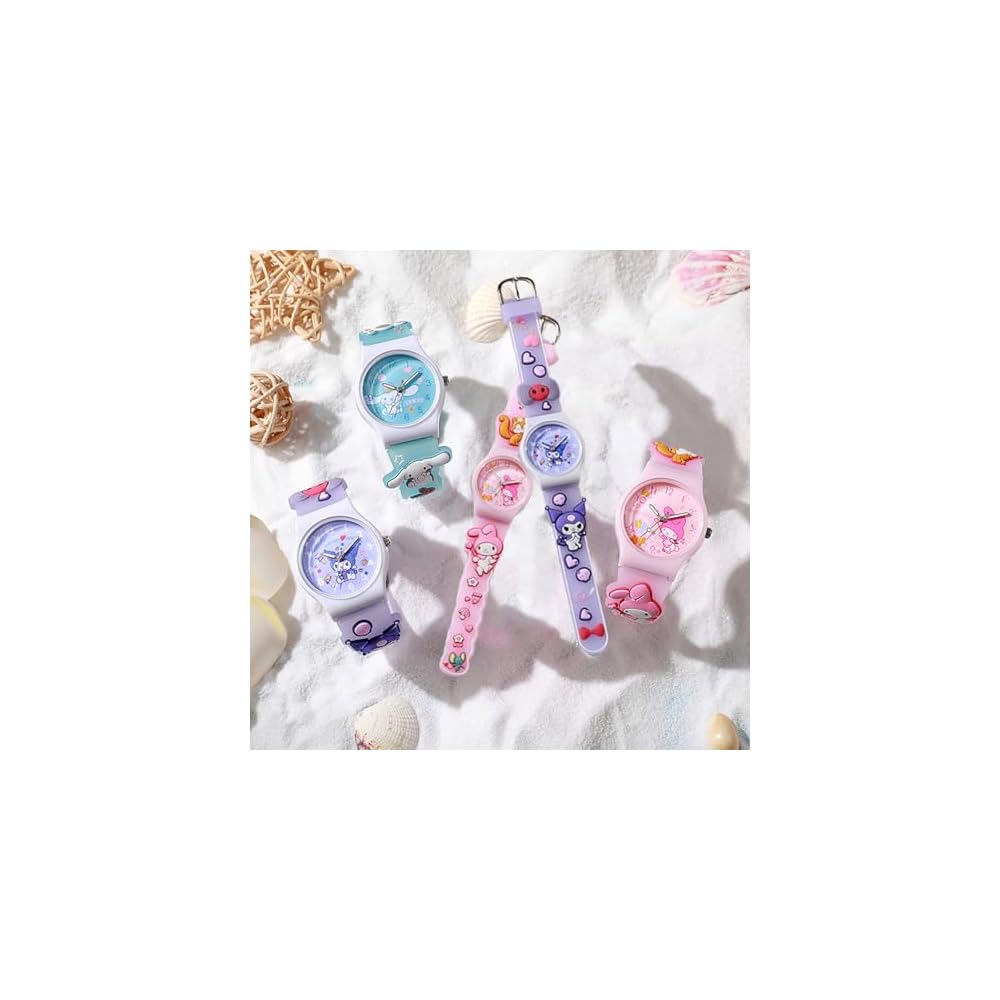 K-T Kids Lightweight Quartz Cartoon Watch Simple Design Cute Wristwatch for Boys and Girls Birthday Gift