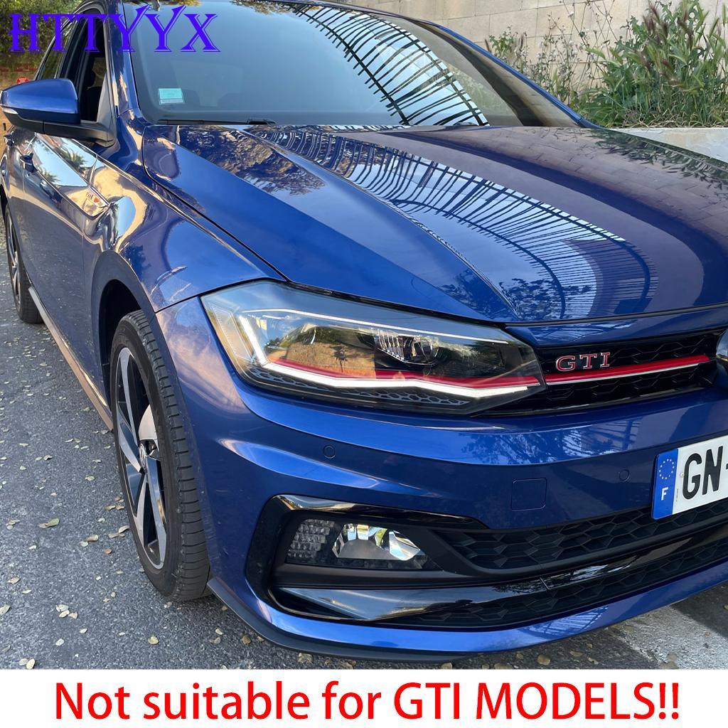 Fit for VW Polo Mk6 Typ AW Standard TSI TDI 2018 2019 2020 2021 2022 Front Bumper Splitter Lip Diffusers 3pcs