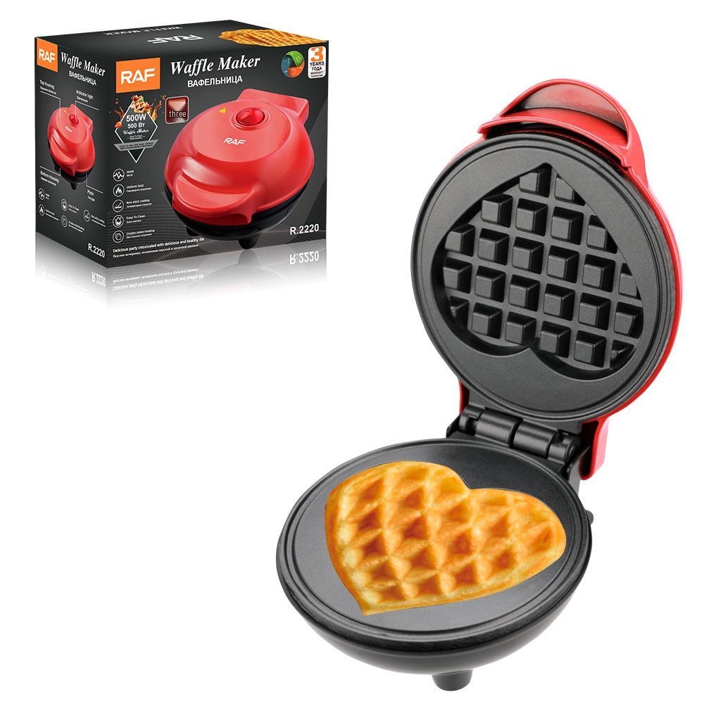 Heart-Shaped Mini Electric Waffle Maker for Home Use