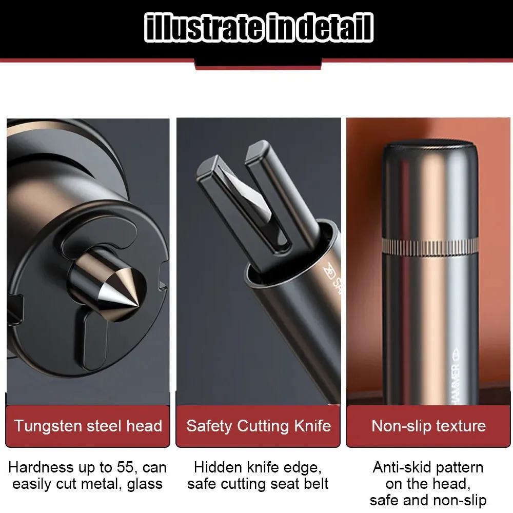 Car Safety Hammer Auto Emergency Glass Window Breaker Seat Belt Cutter Life-Saving Escape Car Emergency Tool NEW