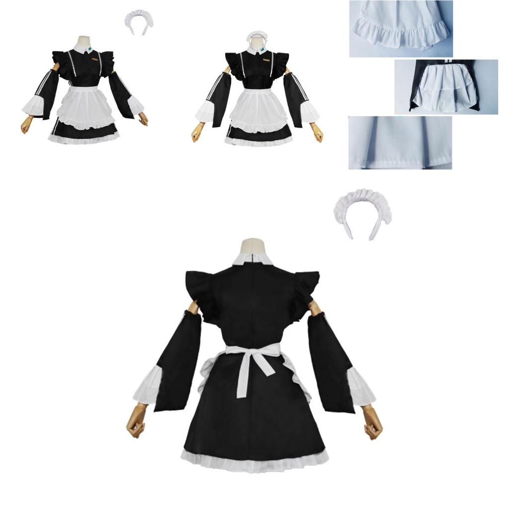Hatsune Miku Maid Costume Sweet And Charming Black And White Dress For Cosplay Anime Fans