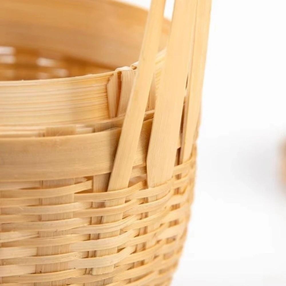 Bamboo Storage Basket Mini Decorative Nut Basket Portable Handmade Basket Home Decor