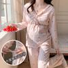 Spring & Autumn Maternity Pajama Set: Long Sleeve & Pants for Postpartum Nursing