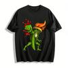 Bokserski Papryczka Chili Grafika Fajny Codzienny T-shirt z Krótkim Rękawem Czysta Bawełna Koszulka
