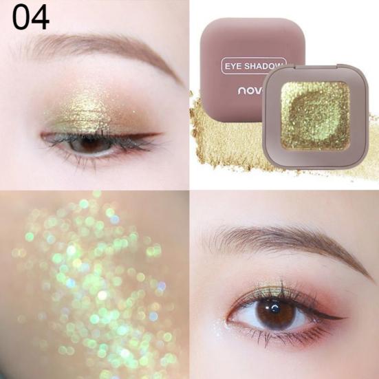 Enkel farge vanntett perleskimrende fingertupp øyenskygge Glitter Powder Makeup