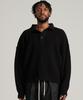 TENER Waffle Collar Knit Black