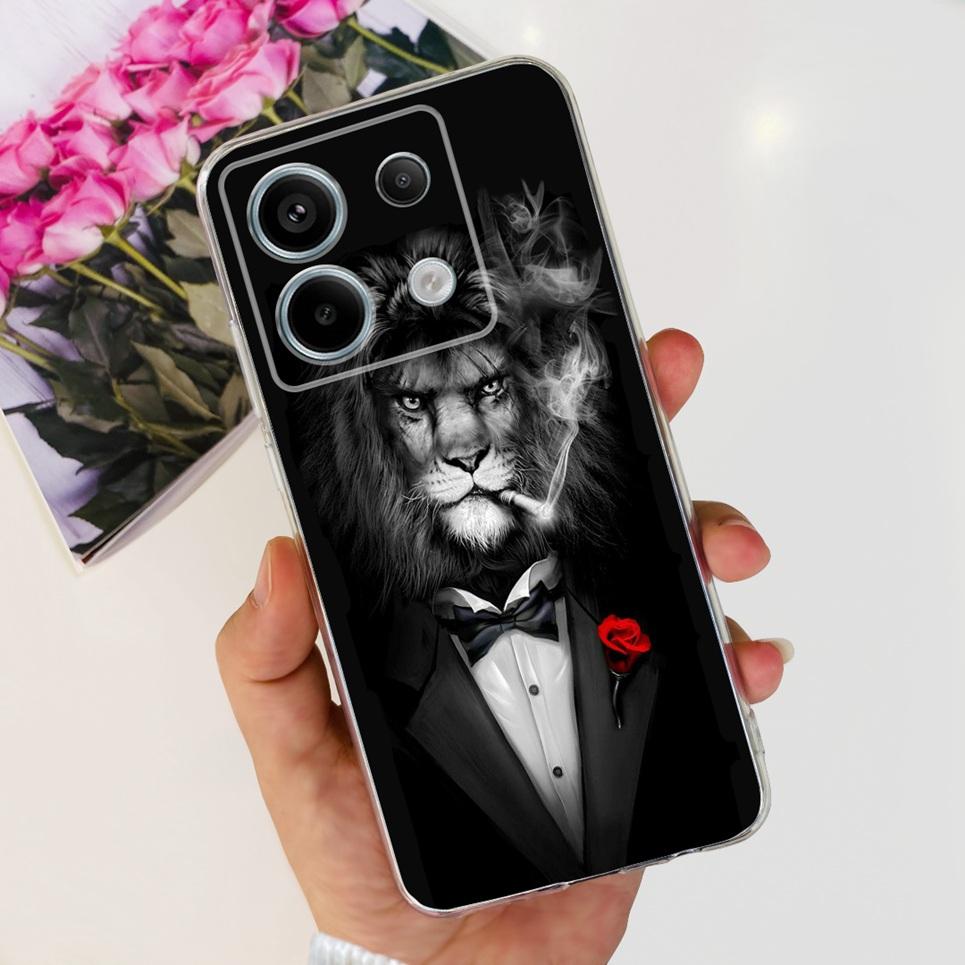 Transparent Cover For Fundas Xiaomi Poco X6 Pro 5G M6 Pro Case Lovely Luxury Colorful Butterfly Design Casing For Poco M6 Pro 5G