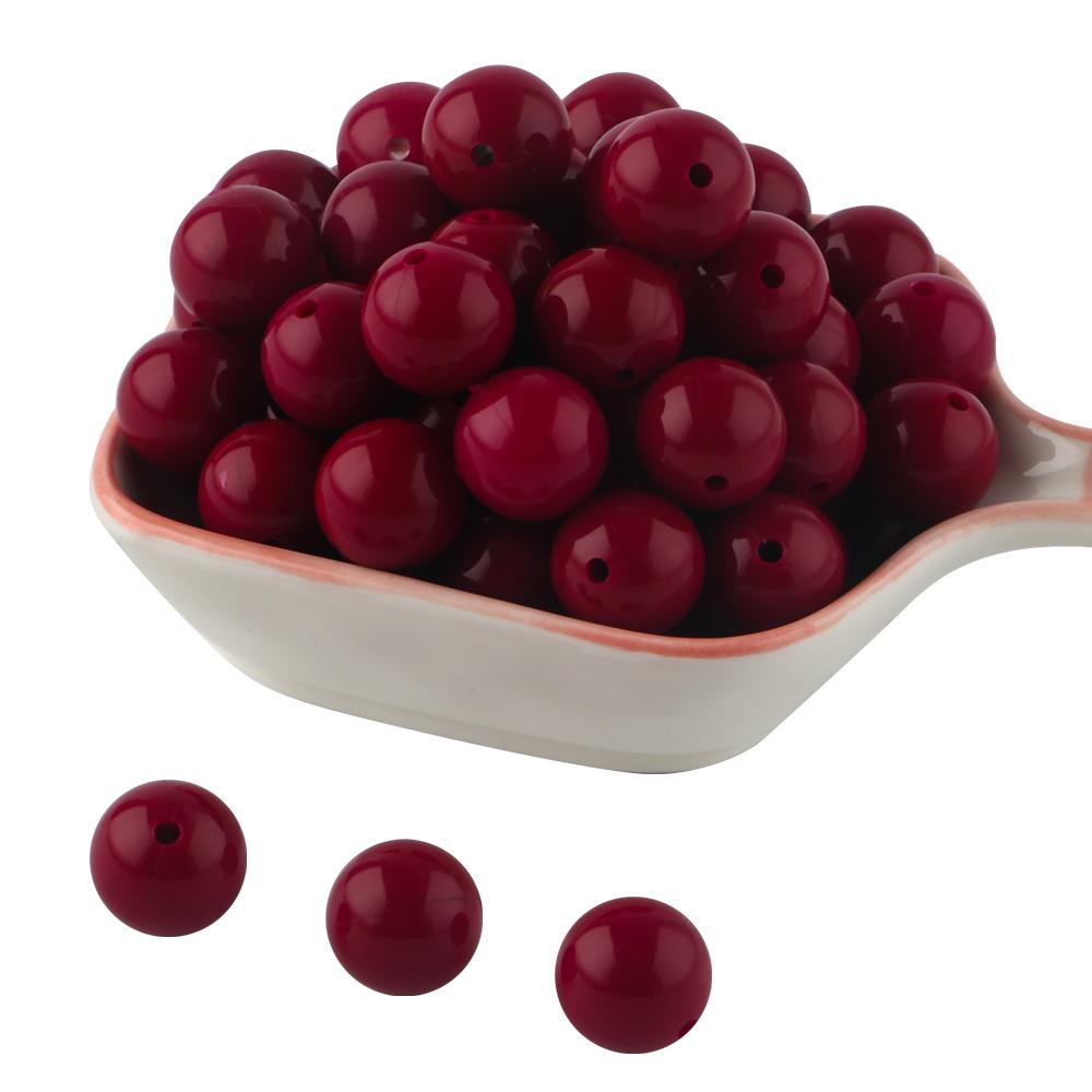 Kovict 24pcs/Lot  Silicone Bright Silicone Beads 15mm DIY Pacifier Chain Jewelry Bracelets Necklace Accessories