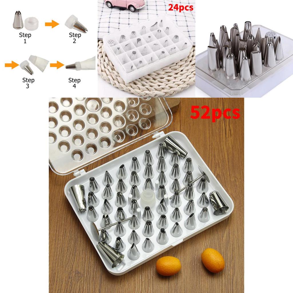 Professional Piping Tips Set For Cakes Cookies And Pastries With Stainless Steel Material For Bakers