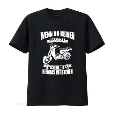Rare Wenn Du Keinen Besitzt Sr50 Simson Moped Roller Streetwear T Shirt Unique Motorcycle Design Vintage Washed Stretched