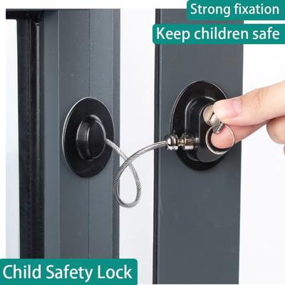 Child Safety Lock Cabinet Refrigerator Door Lock Stainless Steel Cable Protection Children Baby Home Window Lock Strong Fixation