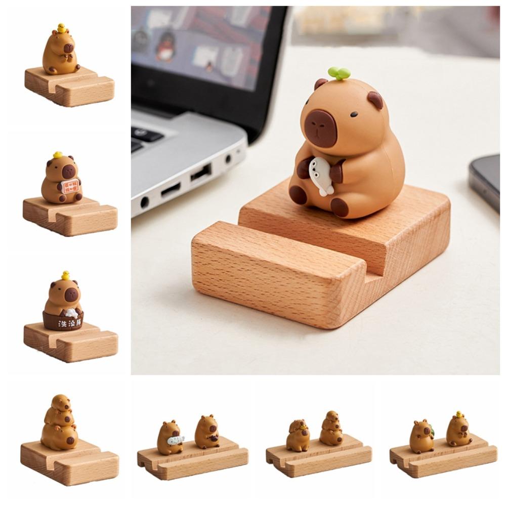 PVC Doll Capybara Mobile Phone Stand Support Capybara Cell Phone Bracket Phone Accessories