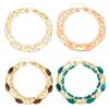 Fashion Beaded Necklace Geometric Resin Accent Stainless Steel Jewelry For Stylish Layer Accessorizing
