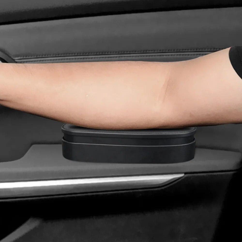 Auto Decorations Adjustable Height Self-adhesive Anti-fatigue Car Armrest Box Storage Case Anti Slip Mat Hand Elbow Support