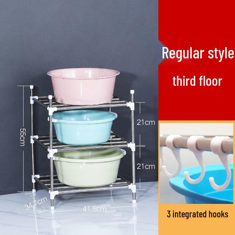 Multi-layer Stainless Steel Bathroom and Kitchen Storage Rack