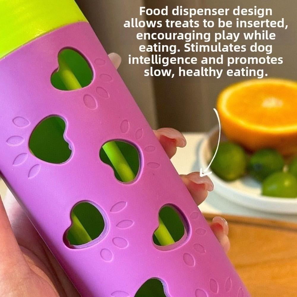 Bite Resistant Pet Leaking Food Toy Dog Paw Pattern Plastic Pet Snack Roller Teeth Grinding Puppy Puzzle Toy IQ Improvement