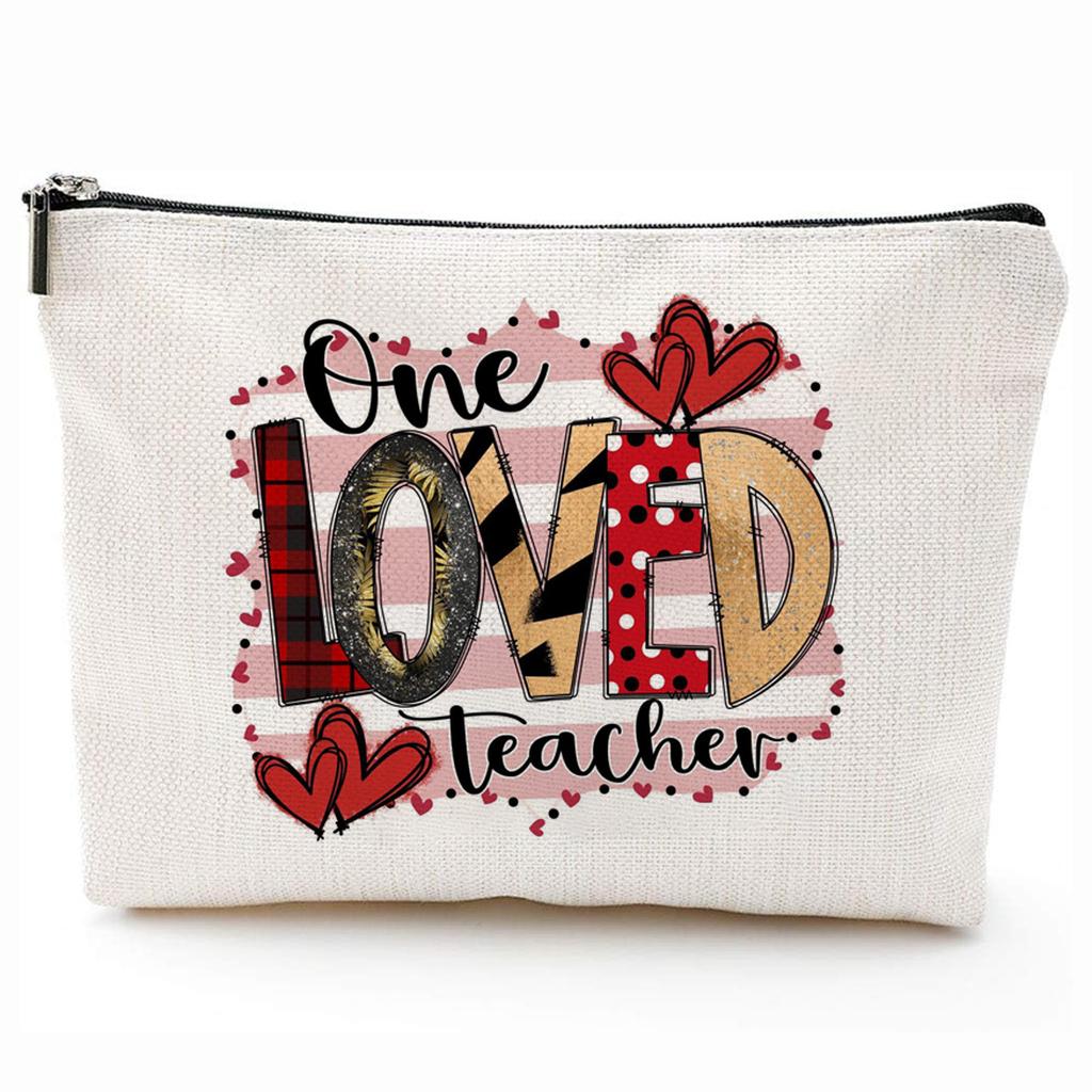 Teacher Gifts Teacher Appreciation Gifts Thank You Teacher Gift Bags Zipper Cosmetic Makeup Bag Canvas Pencil Pouch