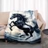 3D Tier Pferdemuster Heimdecke Einhornmuster Schlafzimmer Wohnzimmer Dekoration Picknickdecken für Kinderzimmer Bett Geschenk