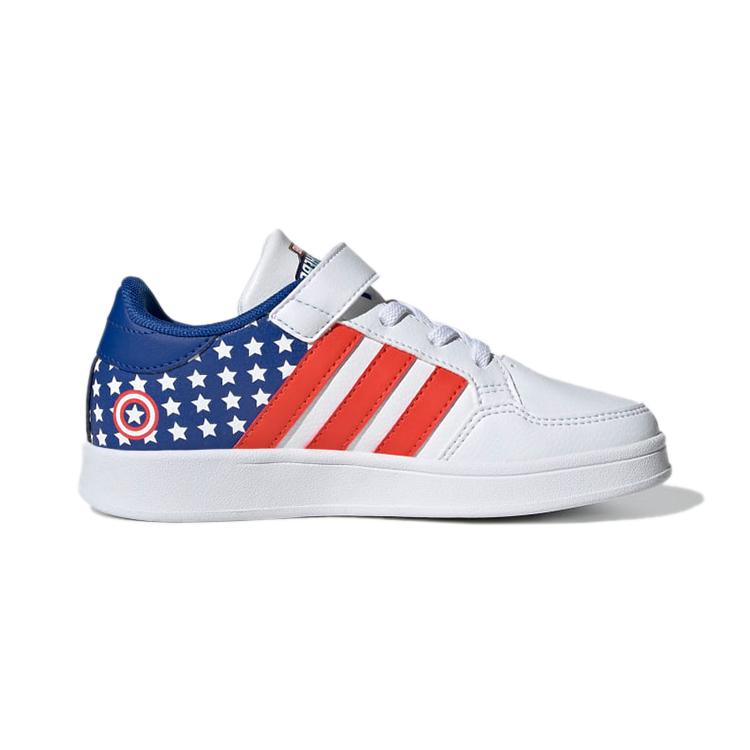 Adidas Neo Breaknet Low top Skateboard Shoes White Red Children Aged 3 7 Years Old GZ7650