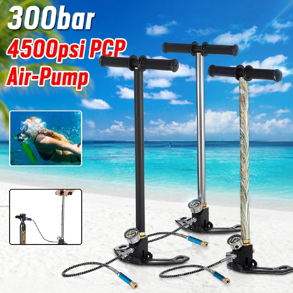 Mini High Pressure Air Pump 4500psi Hand Operated Compressor Inflator Hunting Paintball Car Motorcycle Bicycle Diving PCP Pump