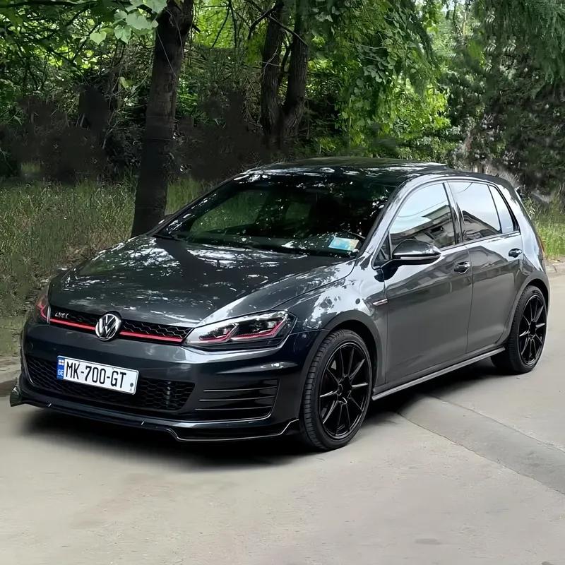 Maxton Style Gloss Black Car Front Bumper Splitter Lip For VW Golf 7 7.5 GTI GTD R R-Line 2013-2020 MK7 MK7.5 TDI TSI 2012-2020