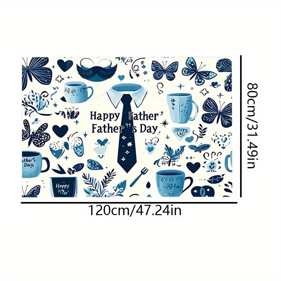 

1 шт., баннер для вечеринки ко Дню отца из полиэстера, универсальный декор для свадеб, дней рождения, юбилеев, Рождества, Нового года, Дня святого Валентина, без электричества 120*80cm