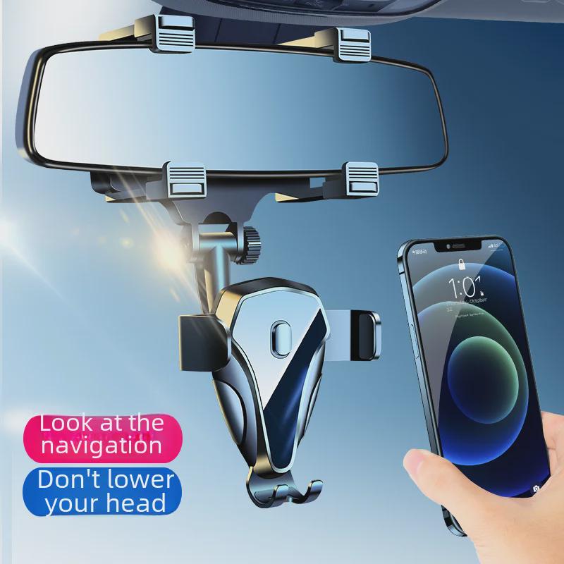 2025 Rearview Mirror Car Phone Holder with Navigation Support