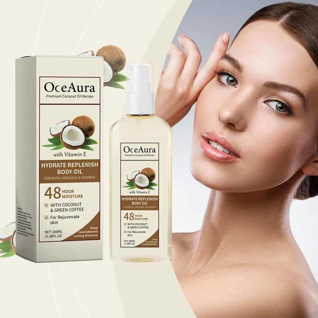 Oceaura Coconut Moisturizing Oil Luxurious Skin Hydration For Daily Massage Therapy