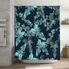 Outdoor Floral Print Shower Curtain Fabric Waterproof Bath Decor Home Decoration Waterproof Window Treatment Panel