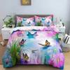 Butterfly Flower Bedding Set Boys Girls Twin Queen Size Duvet Cover Pillowcase Bed Adult Fashion Home Textileextile