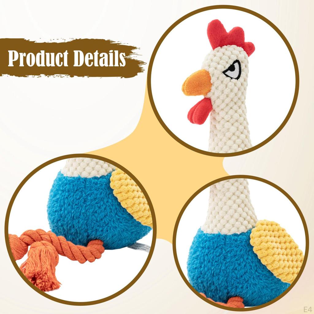 Squeaky Chewable Dog Toy, Sturdy And Bite-resistant, Interactive Fun, for . Chicken.