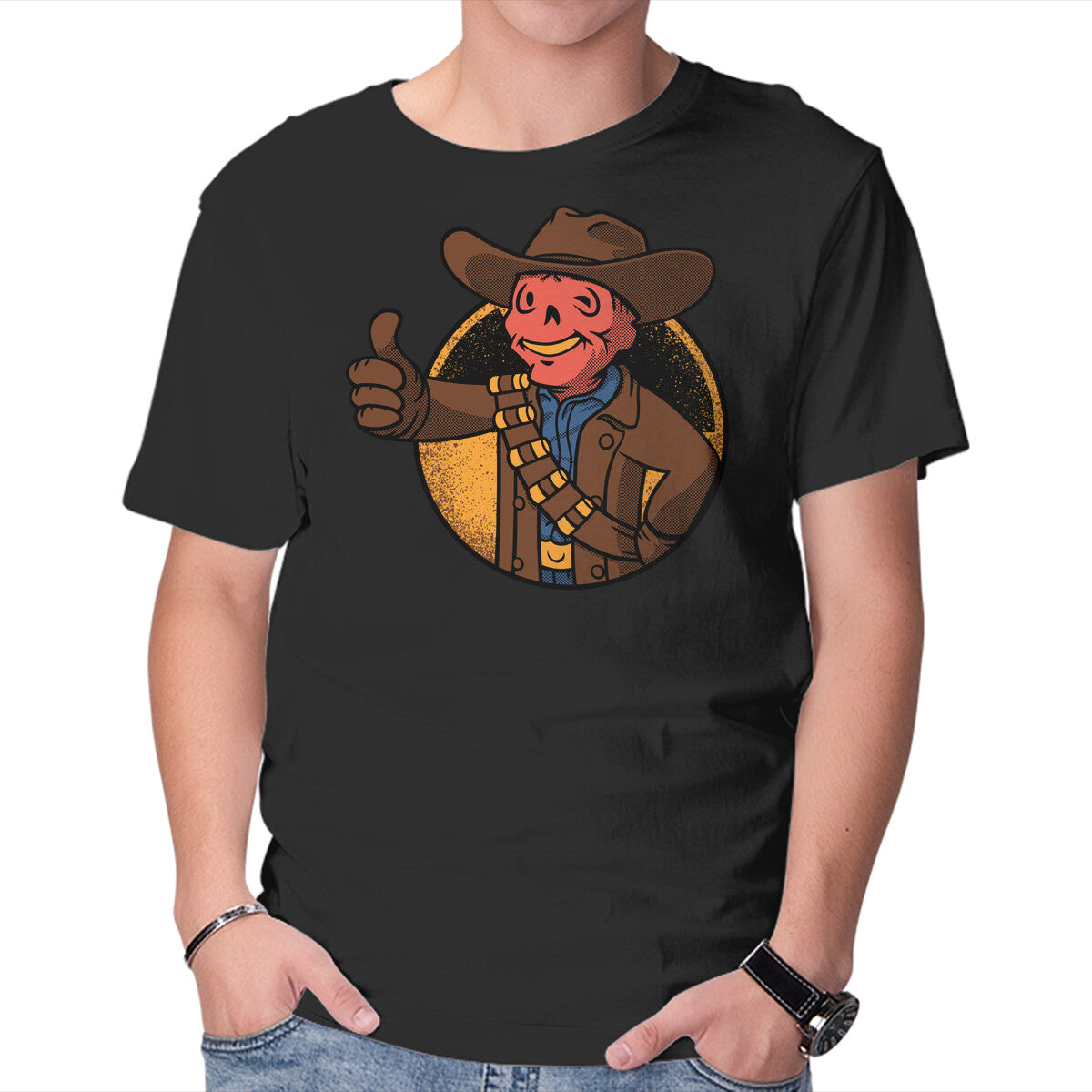 Unisex Crew Neck T-Shirt The Ghoul Graphic Short Sleeve Casual Tee S
