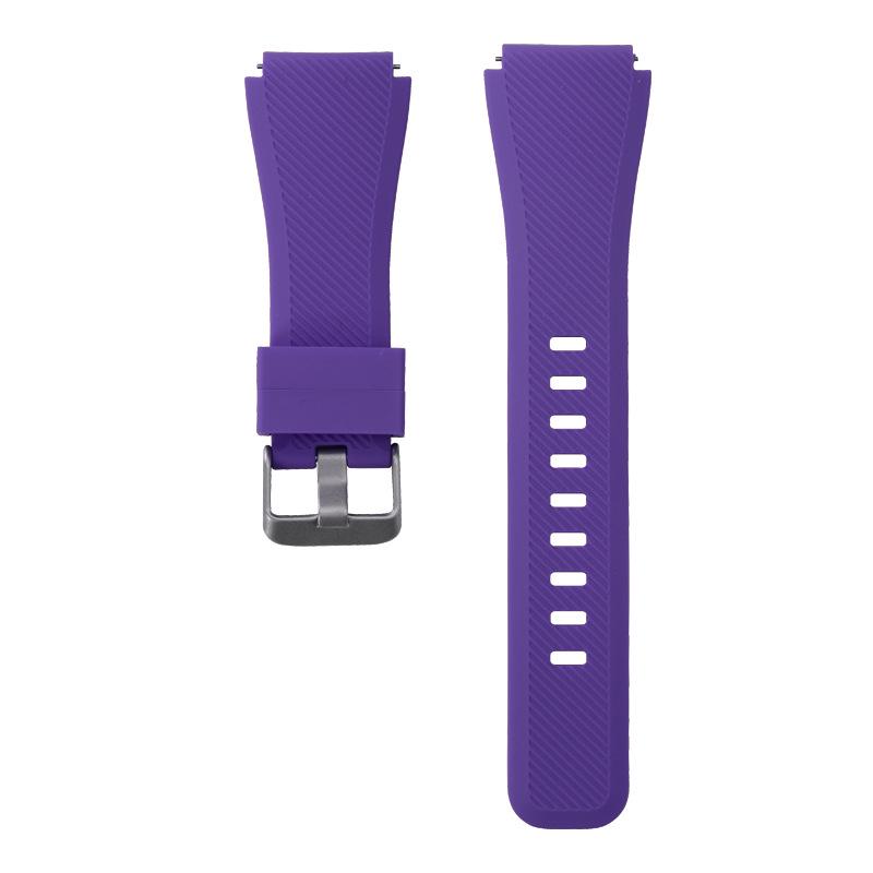 Samsung S3 Twill Silicone Watch Band 20/22mm Quick Release, Monochrome Silicone Strap, Compatible with Huawei