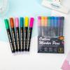Black Double-Line Quick-Dry Non-Bleeding Fluorescent Art Marker for Students