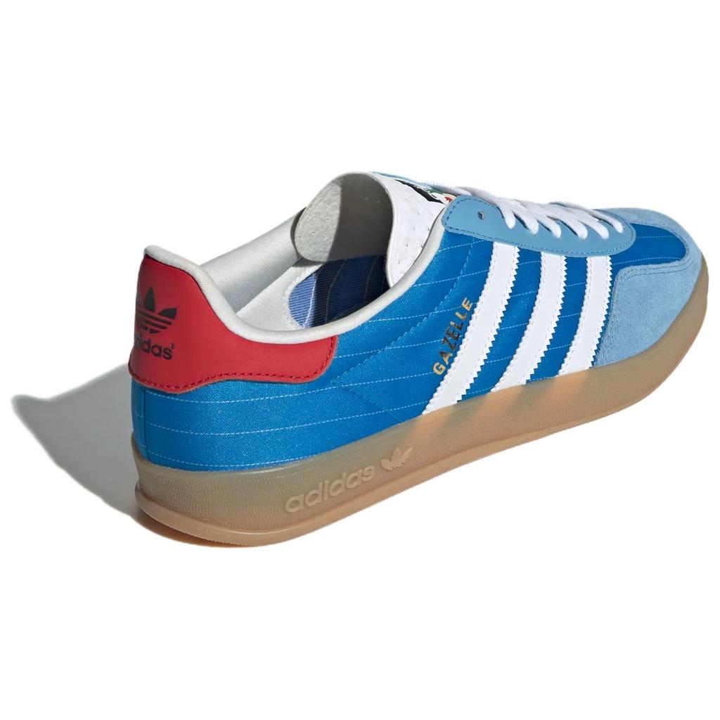 Adidas Gazelle Indoor Olympic Pack - Blaue Unisex-Sneakers Hellblau Wolkenweiß Gummi IF9643
