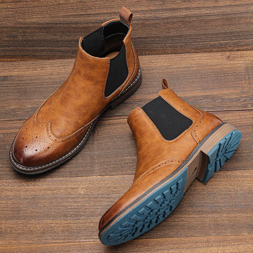 Boots Men Comfortable Brand Fashion 2026 Boots Leather