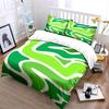 Green Abstract Wave Bedding Set Bedding Duvet Cover Set Duvet Cover Pillowcases (1 * Duvet Cover 2 * Pillowcases, Without Duvet Insert)