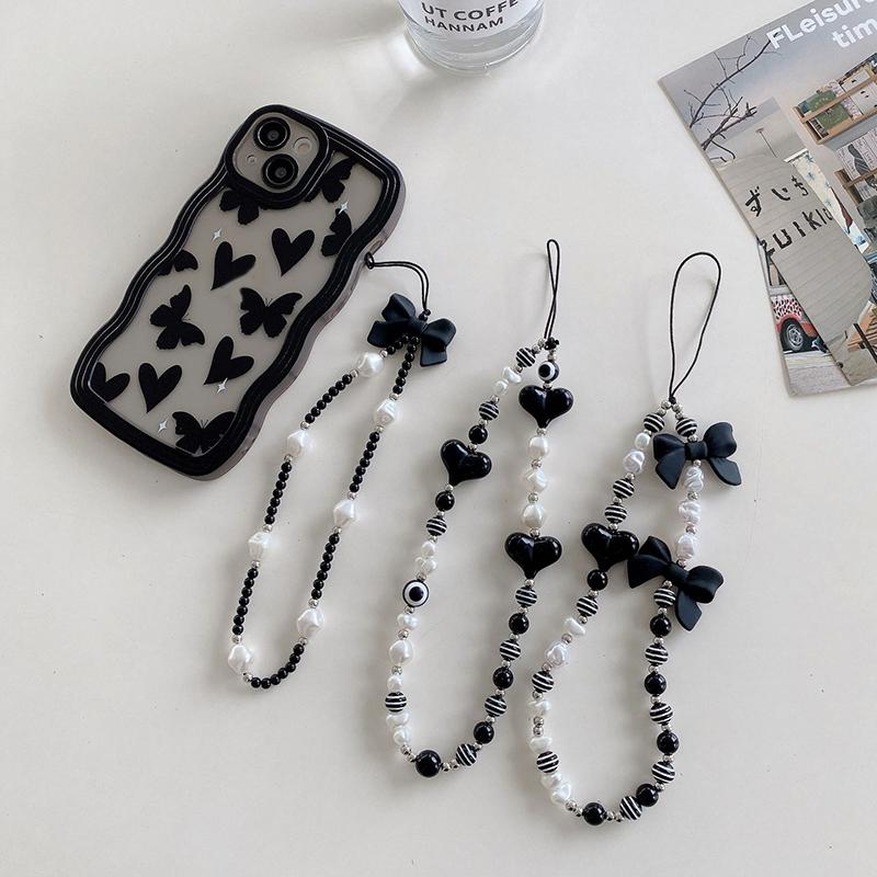 Bear Puppy Beading Mobile Phone Lanyard Wristband Chain Anti-Lost Phone Strap Beads Bag Charm Keychain For Xiaomi For Iphone