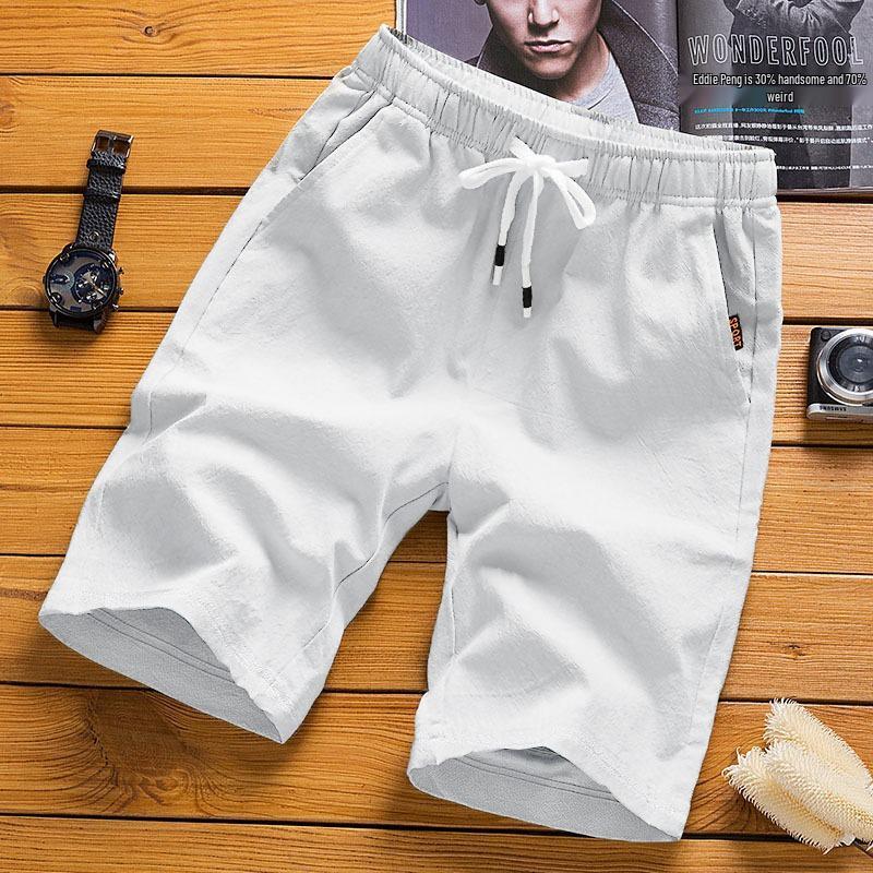 Men's Plus Size Ice Silk Casual Beach Sports Mid-Length Shorts