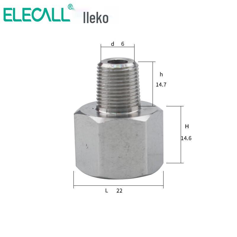 Elecall 304 Stainless Steel Pressure Gauge Adapter (CN version)